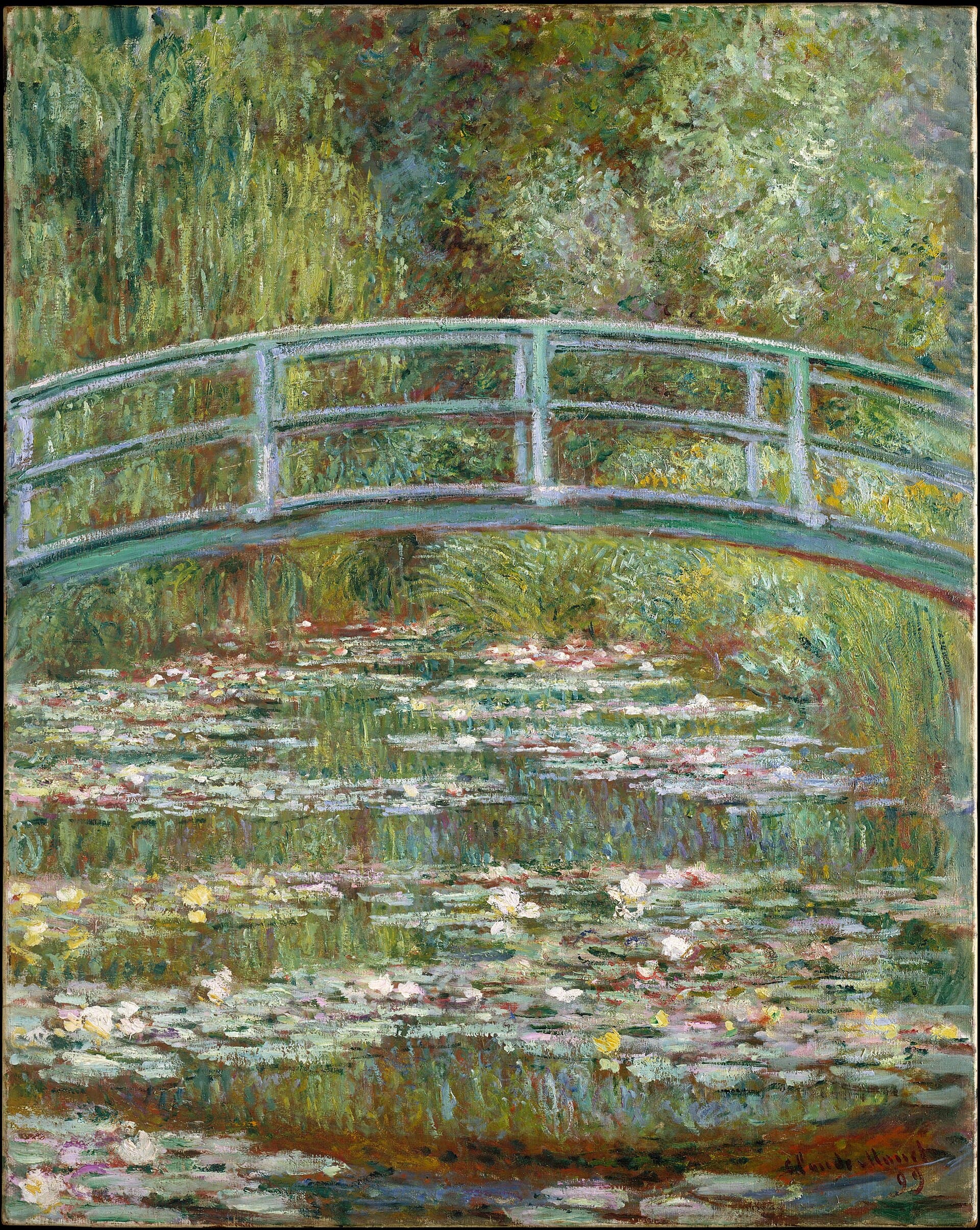 Claude Monet, Bridge over a Pond of Water Lilies, 1899