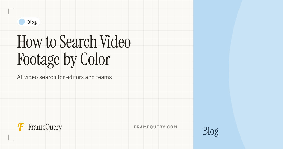 How to Search Video Footage by Color | FrameQuery