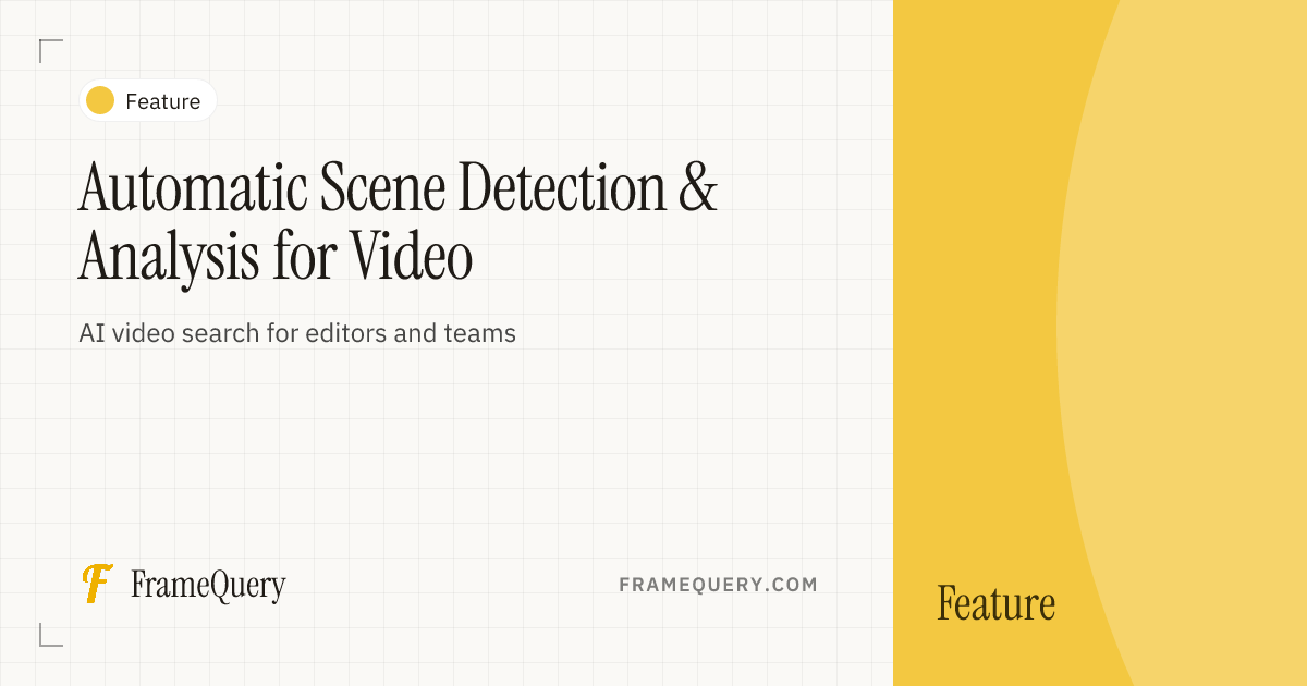 Automatic Scene Detection & Analysis for Video - Search by Scene ...